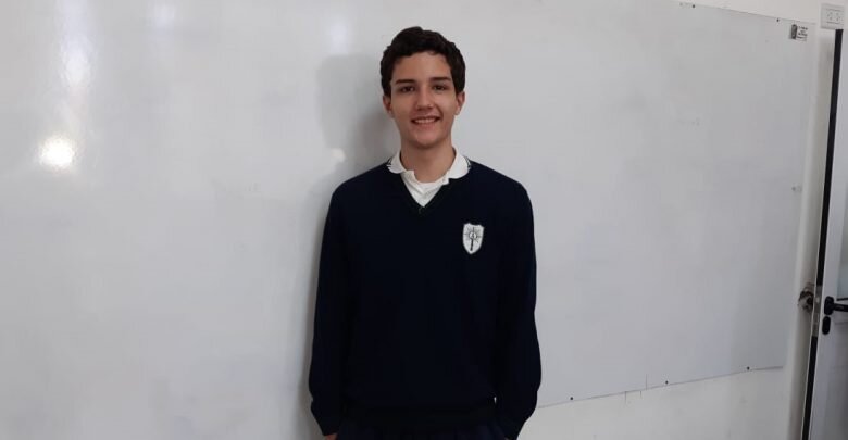Lucas es alumno de la escuela Parroquial de Pilar.