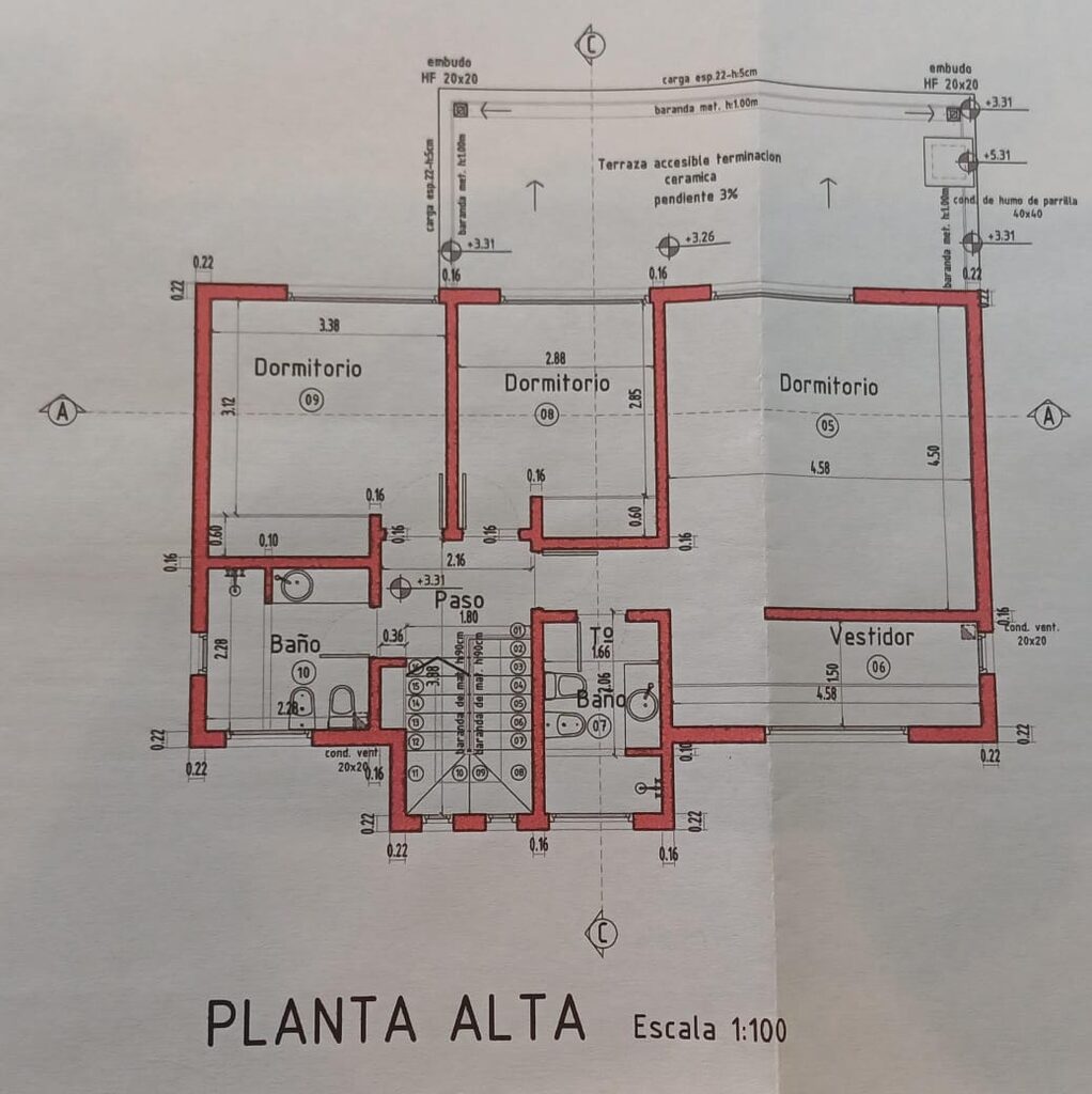 Plano de Excelente Casa en San Sebastian