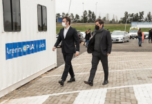 Federico Achaval y Axel Kicillof en el Centro Modular de Diagnóstico