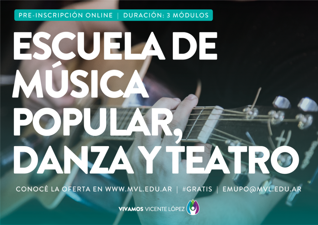 Inscripción a la Escuela de Música Popular, Danza y Teatro