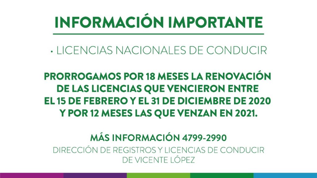 Prórroga licencias Vicente López