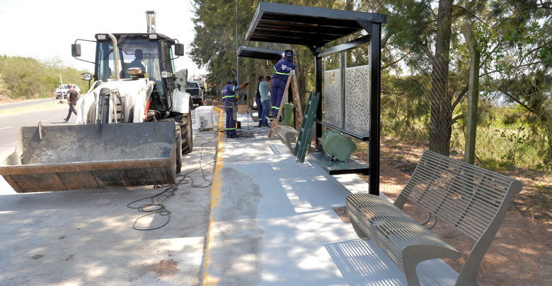 Nuevos refugios en paradas de colectivos