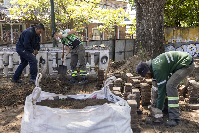 Obras en Plaza Mitre