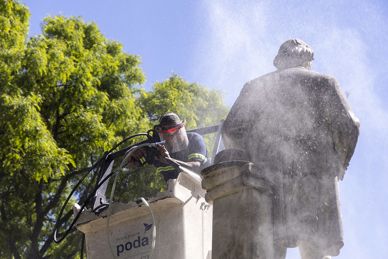 Obras en Plaza Mitre