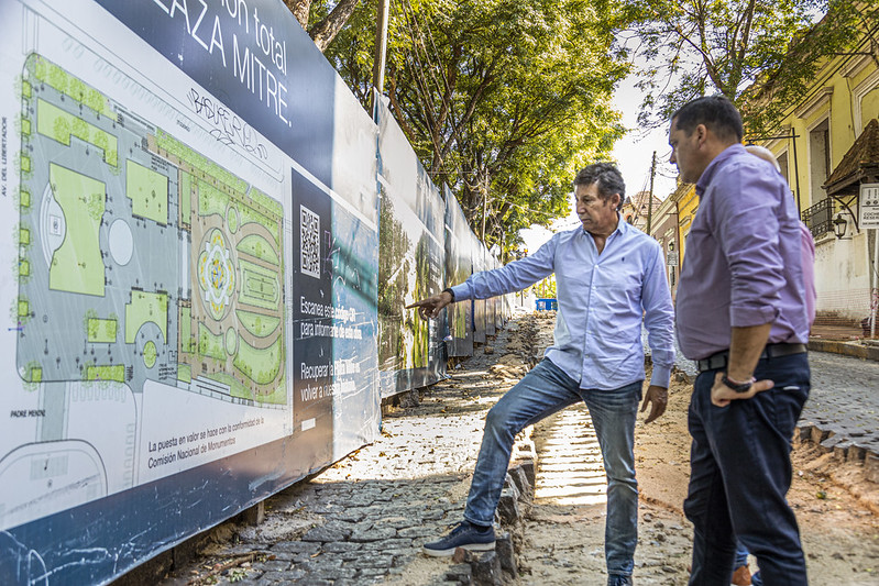 Posse en la obras Plaza Mitre