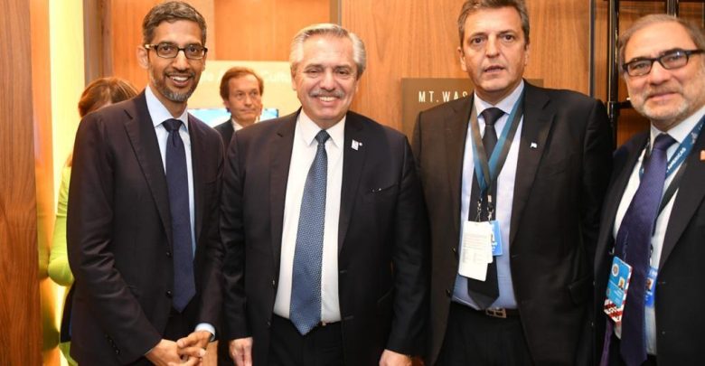Alberto Fernández junto a Sergio Massa en la Cumbre de las Américas