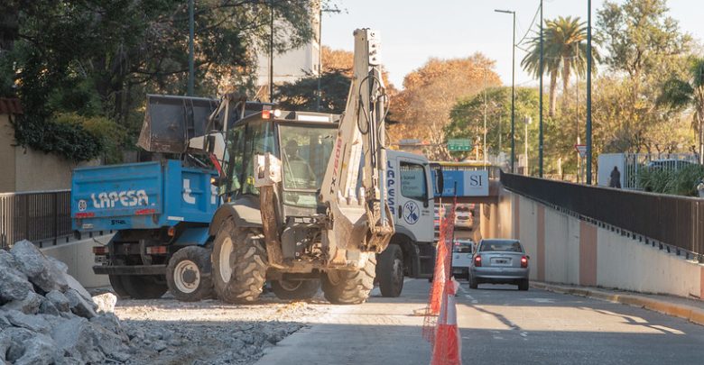 Obras en el túnel de Roque Sáenz Peña