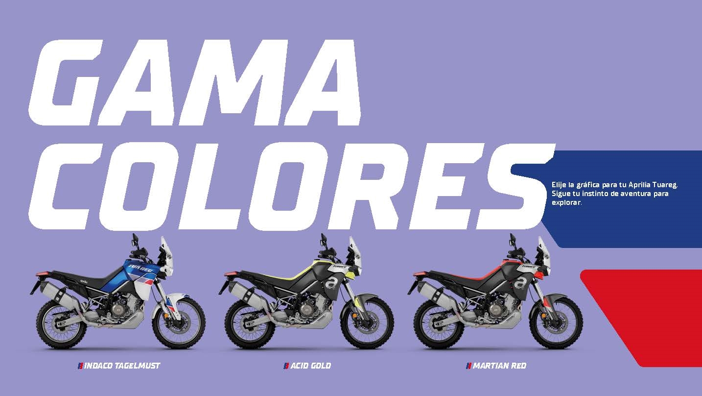Aprilia Tuareg 660 - Gama de colores