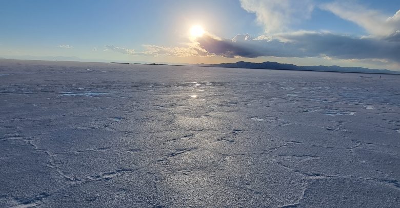 Atardecer en las Salinas Grandes, Jujuy