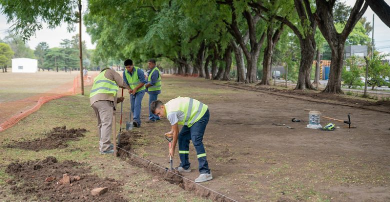 Obras en el Parque Público de Villa Adelina