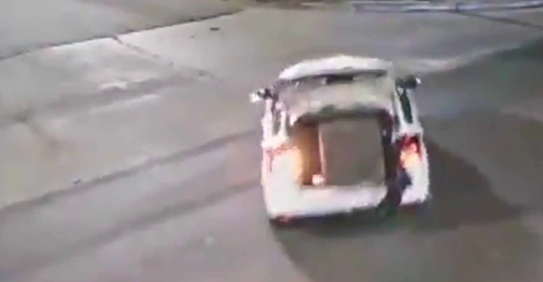 Se fugaron con la caja fuerte en el baúl