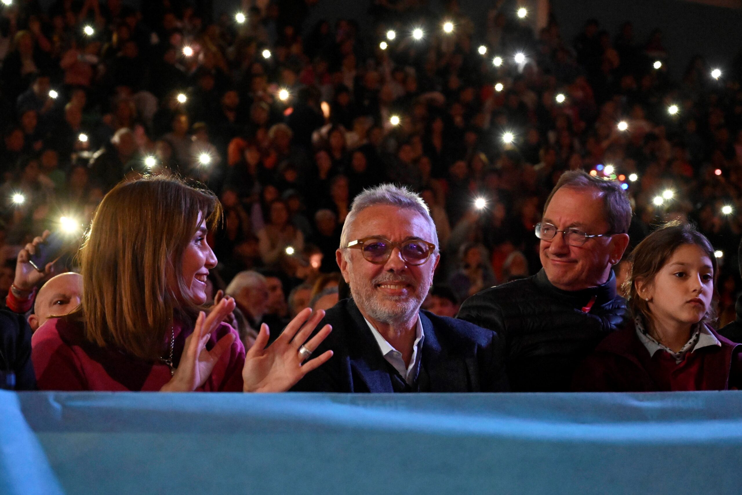 Gisela y Julio Zamora en la inauguración