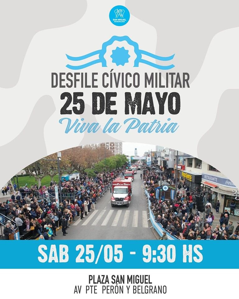 Desfile cívico militar 25 de Mayo 2024