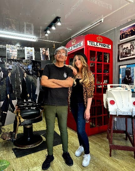 Jorge Carrica y su hija Marie