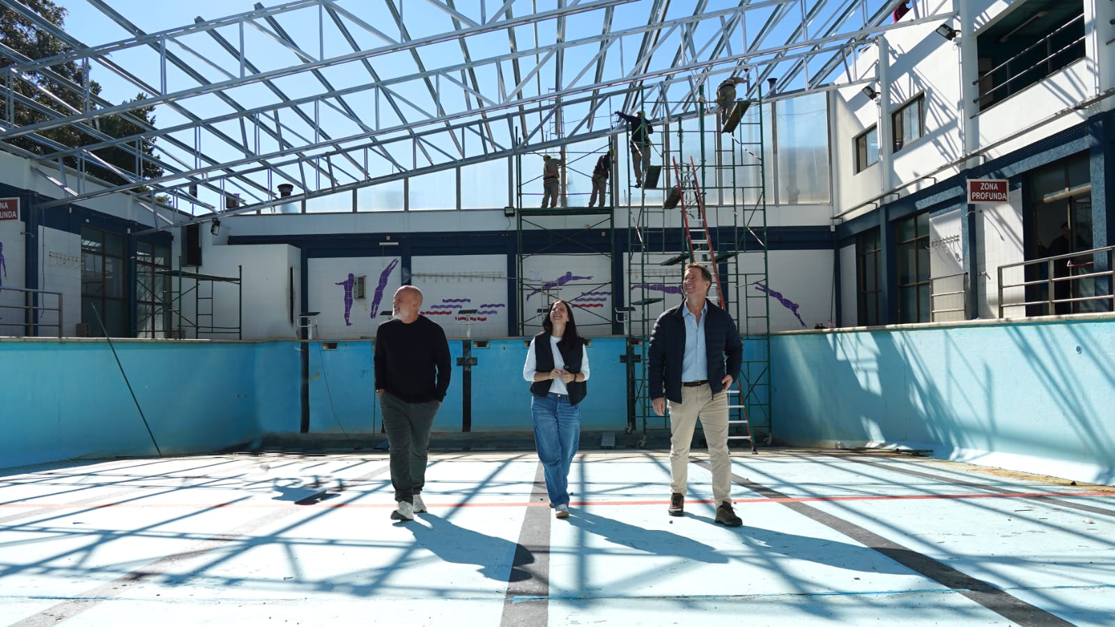 Soledad Martínez en la obra de renovación del CEMINA Florida Oeste