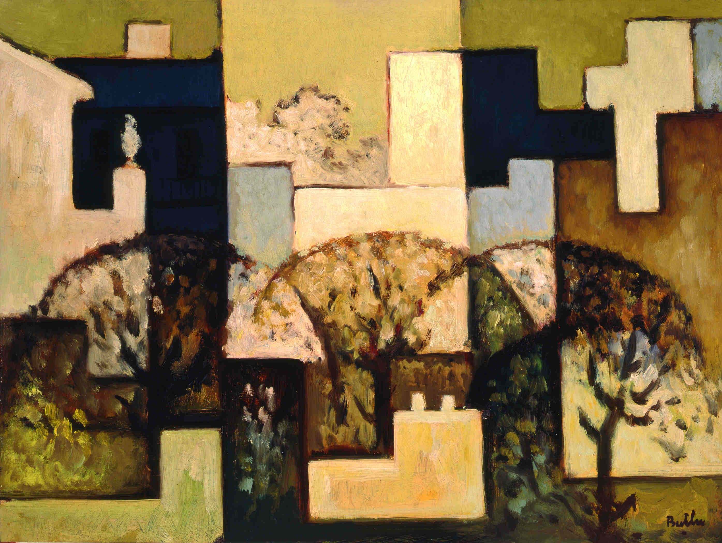 Horacio Butler-La plaza. Colección Banco Ciudad