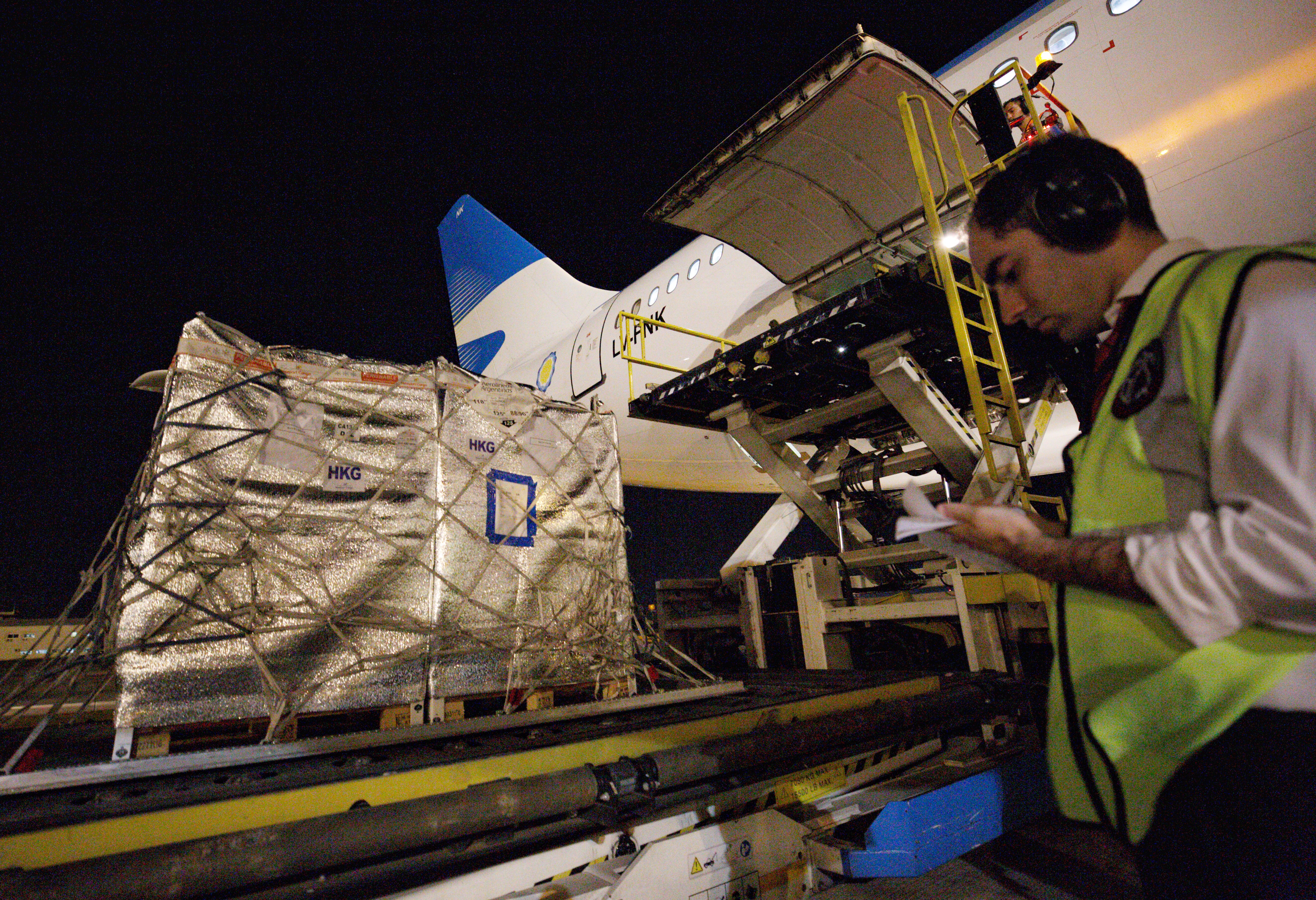 Primera exportación de cerezas a China por avión.