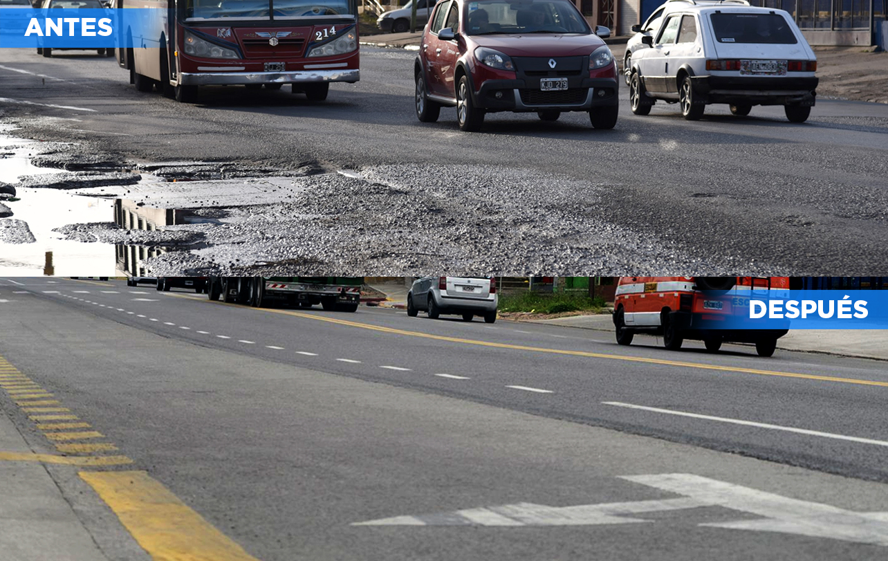 Antes y Despues 4 - Av Calchaquies Quilmes