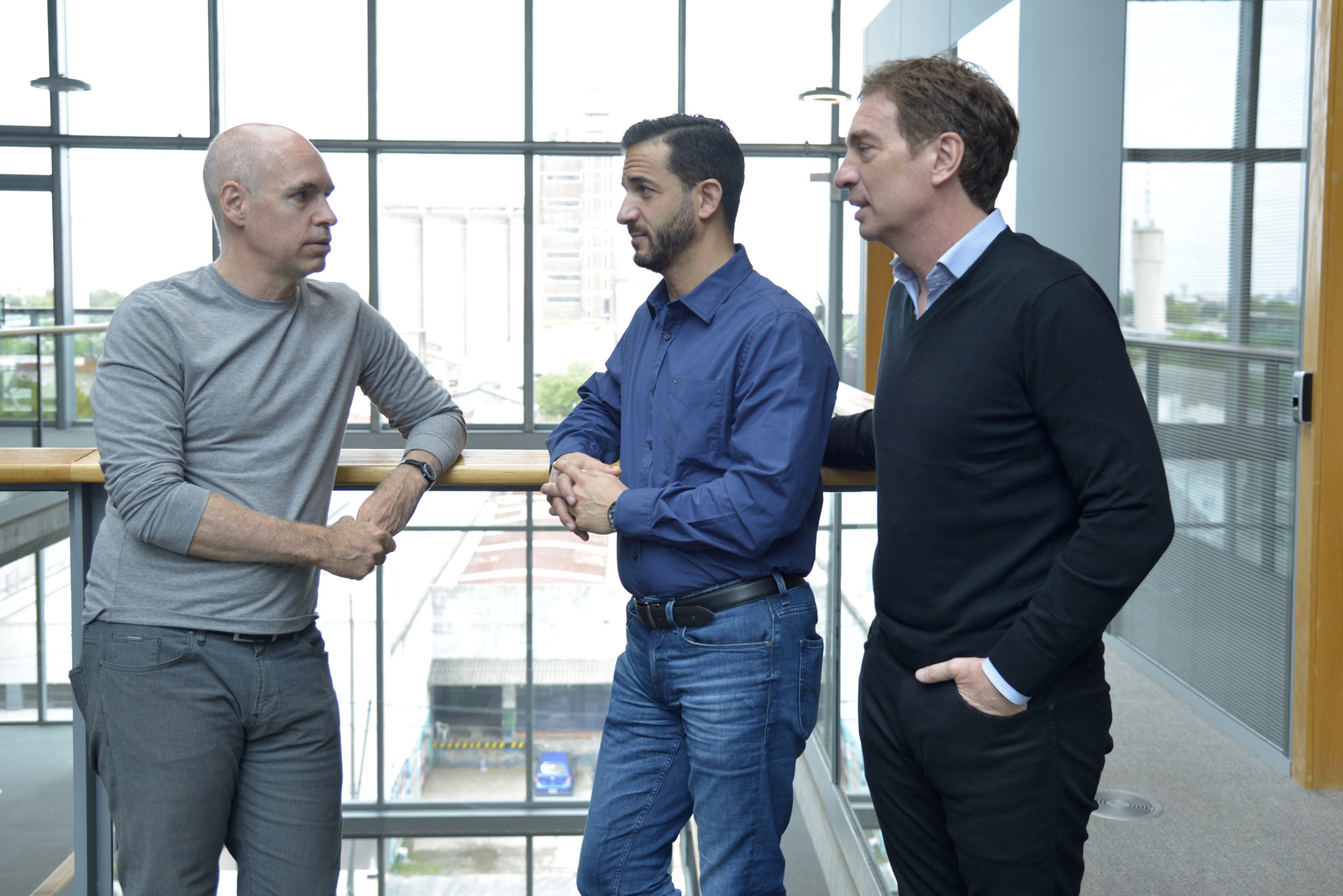 Horacio Rodríguez Larreta y Diego Santilli se reunieron con Matías Tombolini.