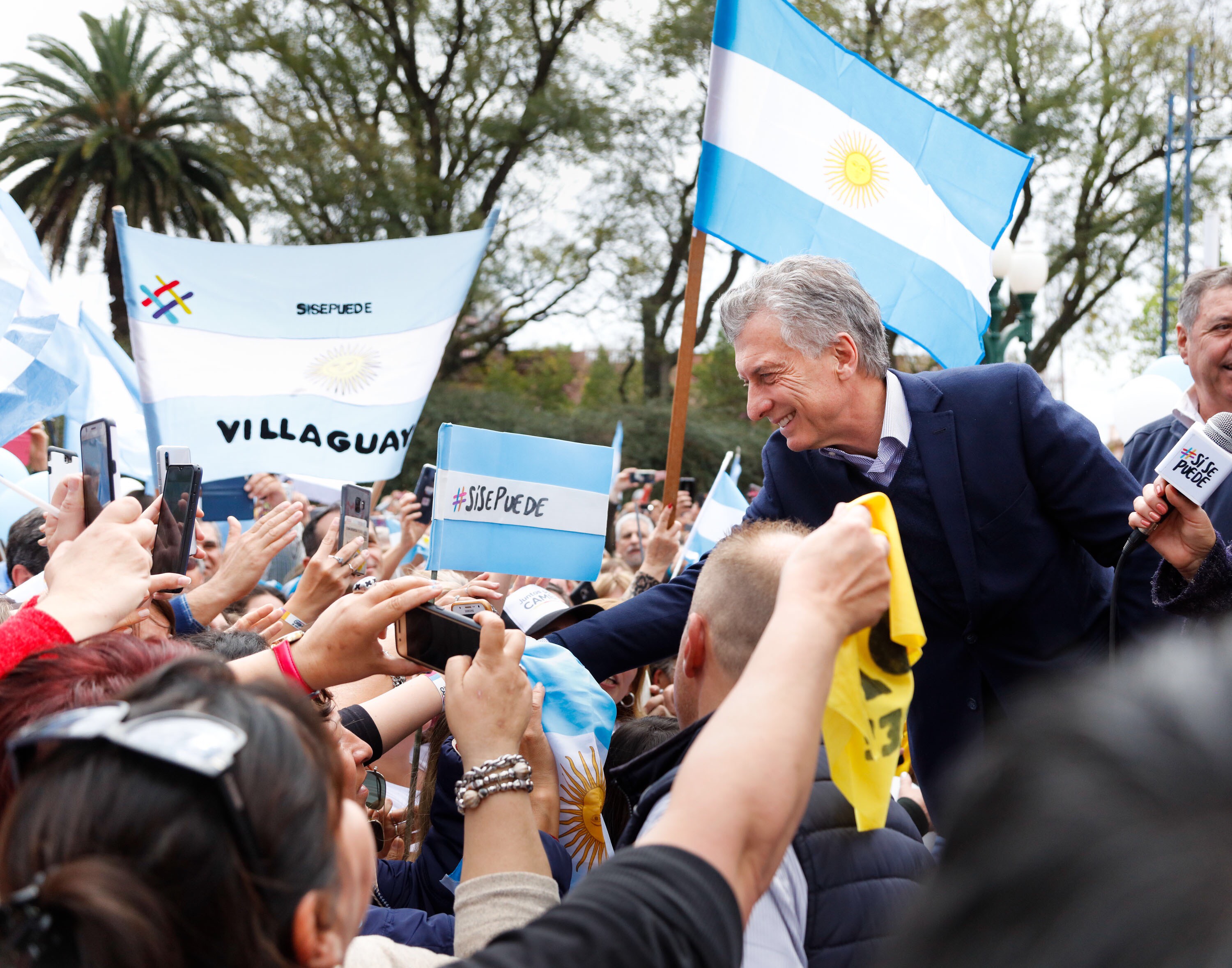 El Presidente Mauricio Macri durante la Marcha del Sí Se Puede en la ciudad entrerriana de Concepción del Uruguay.