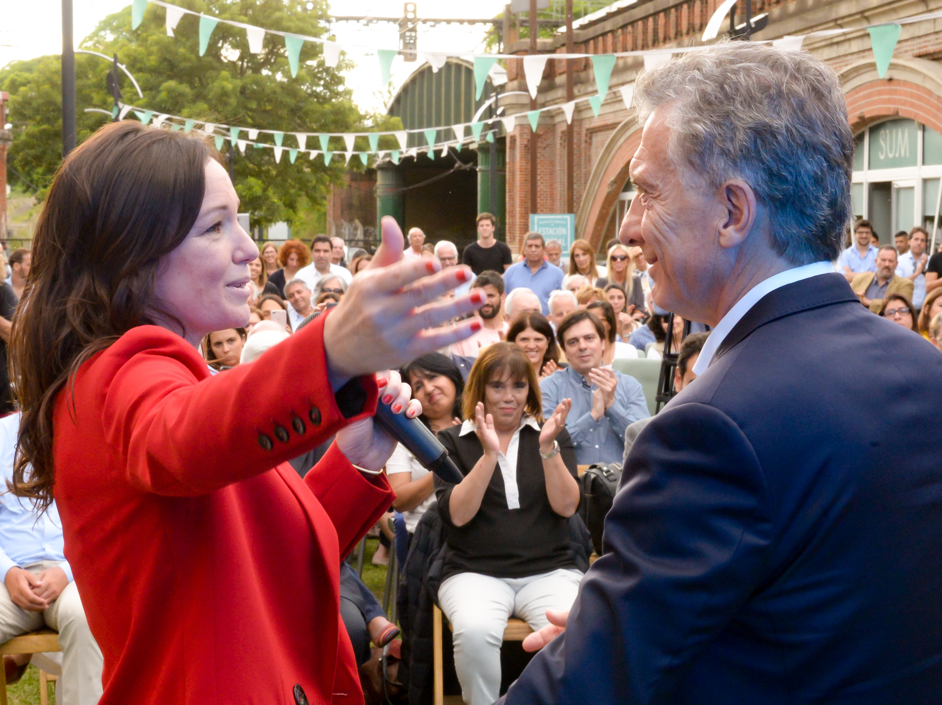 El Presidente Macri junto a la Ministra Stanley.