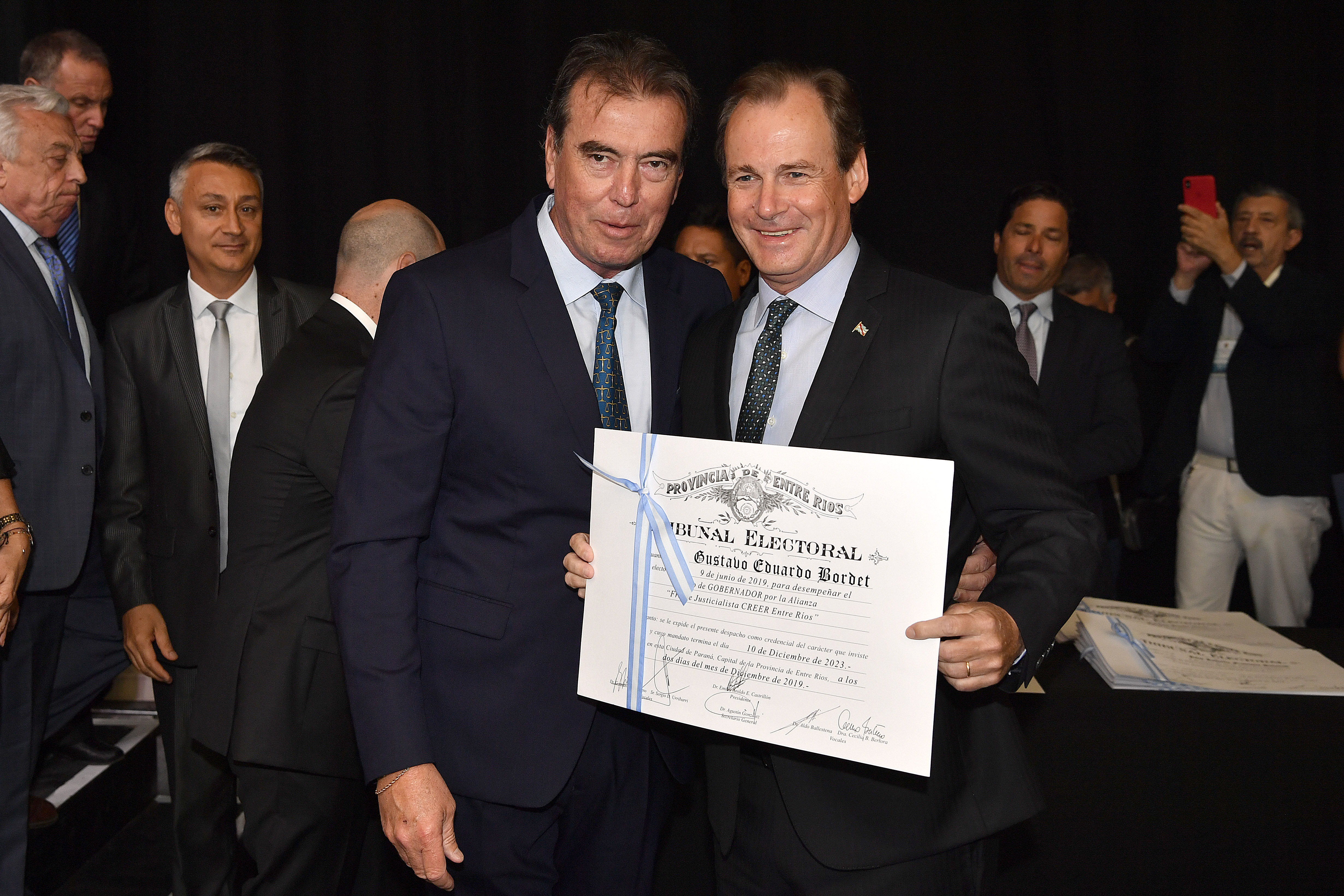 Gustavo Bordet fue proclamado Gobernador y Laura Stratta Vicegobernadora.