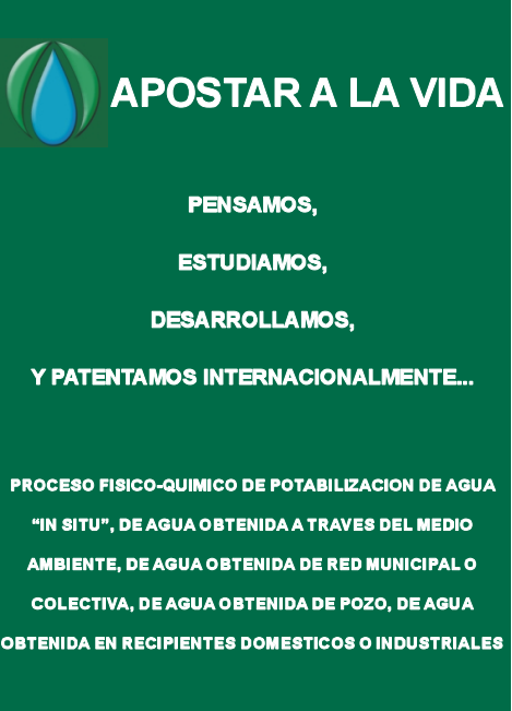 Sistema potabilizador de agua.