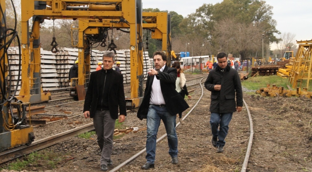 Blanco y Franetovich recorrieron obras en las vías