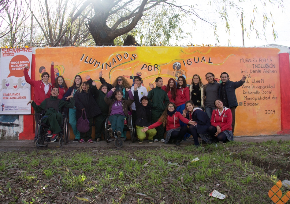 Pintaron mural por la inclusión social