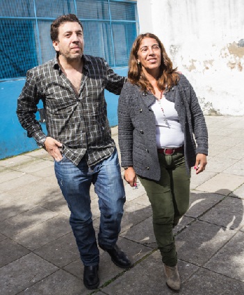 Blanco y Guzmán controlaron obras en la Escuela N° 17
