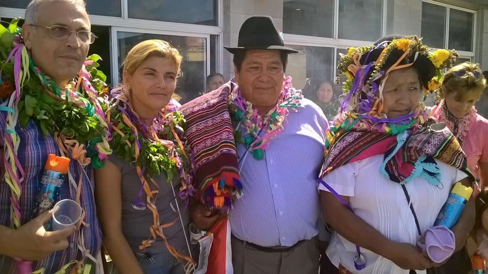 La concejal Garrone, presente en el carnaval de bolivianos
