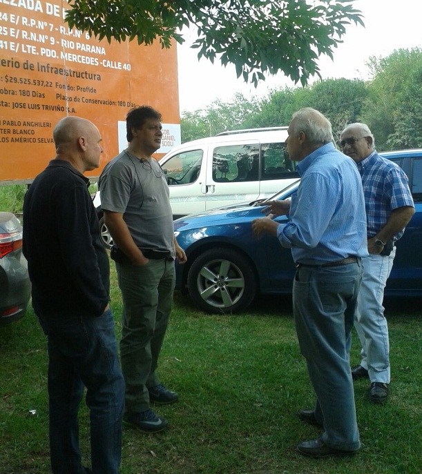 Hugo Cantero recorrió las obras camino al Paraná