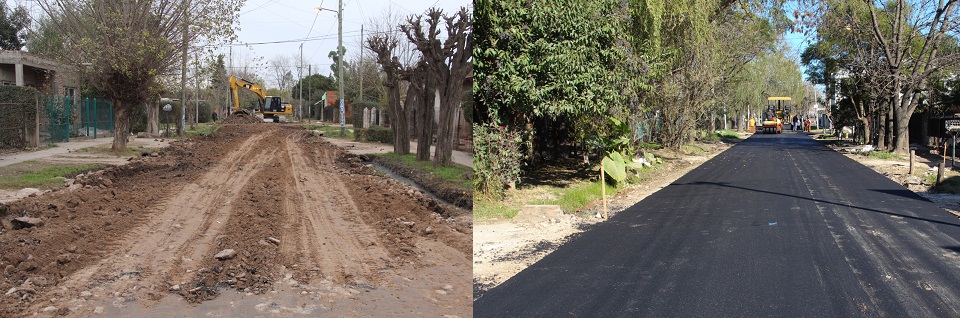 Luego de asfaltar en Savio, continúan con otra obra en Garín