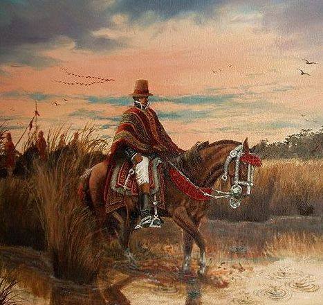 Don Juan Manuel de Rosas en los campos de la “Cañada de Escobar”