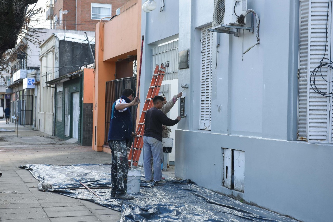 Continúan las obras de restauración del palacio municipal de Escobar