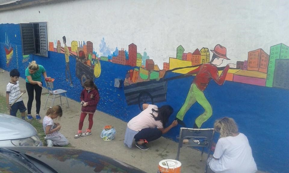 El programa Murales Urbanos realizó una intervención artística en Maquinista Savio