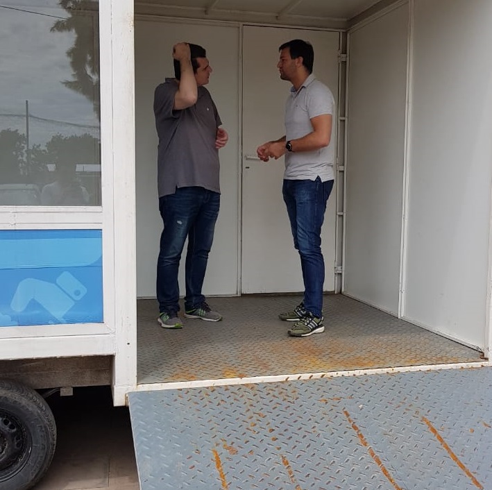 Costa visitó en Savio el Tráiler de la Secretaría de Trabajo