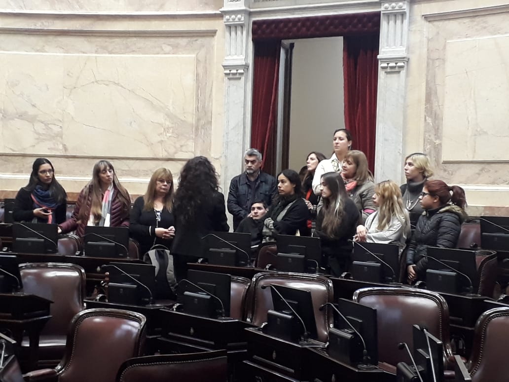 Alumnos del curso de taquigrafía parlamentaria de Escobar visitaron las instalaciones del Congreso Nacional