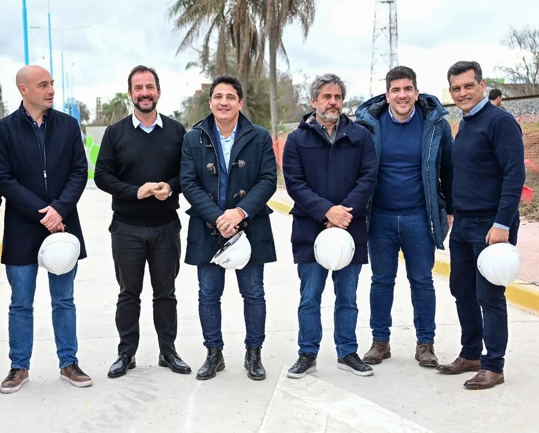 Sujarchuk, Marinucci y Ramil supervisaron el avance del paso bajo nivel Pablo Podestá
