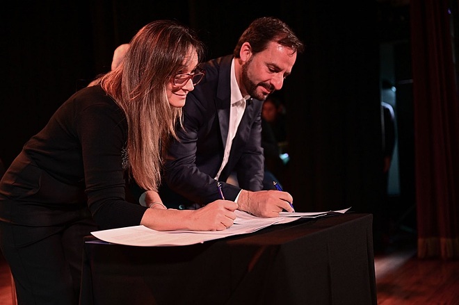 Sujarchuk y Galmarini anunciaron la construcción de una planta de tratamiento cloacal en Escobar