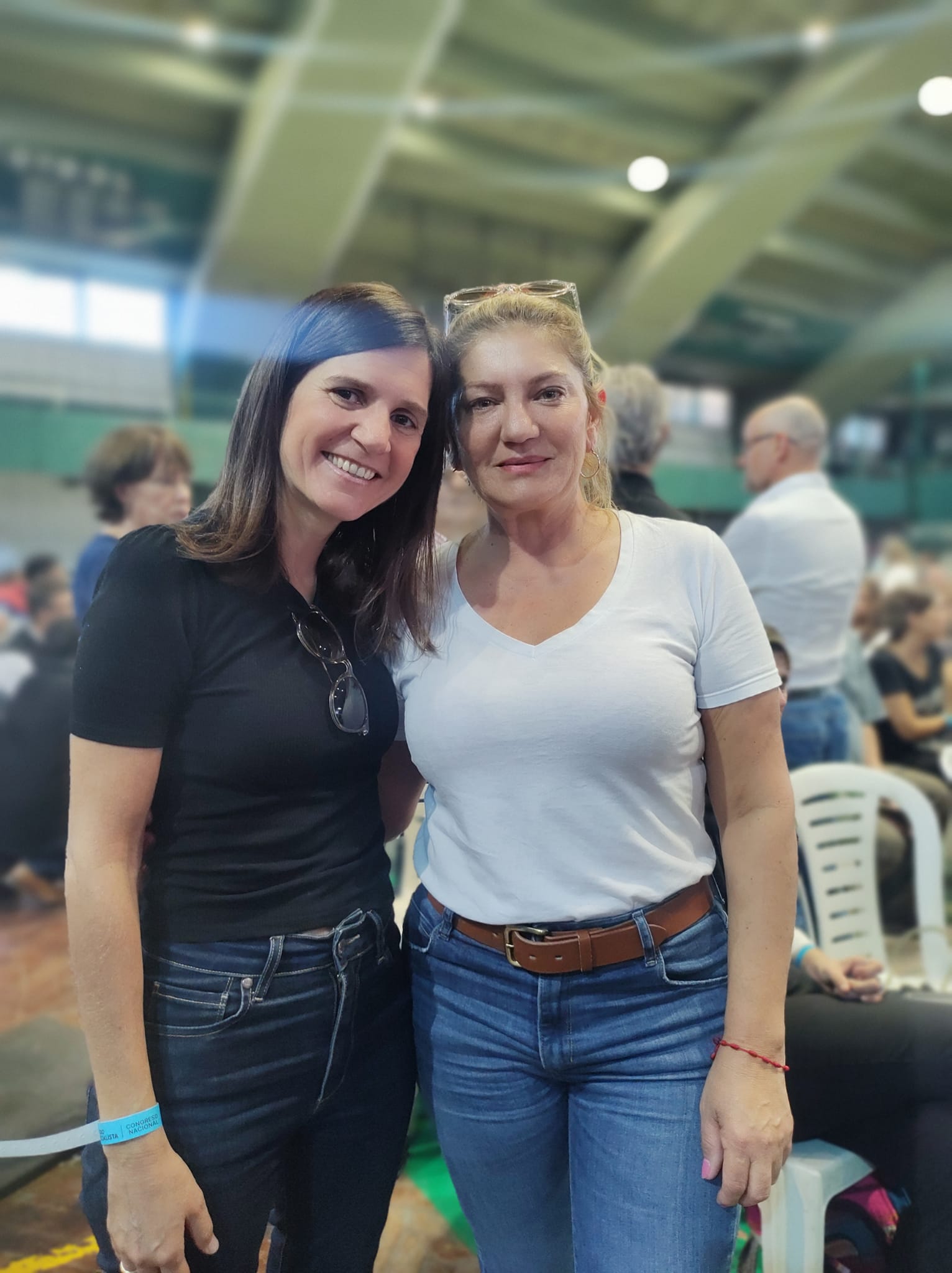 Junto a Fernanda Raverta, ex titular de ANSES a nivel nacional.