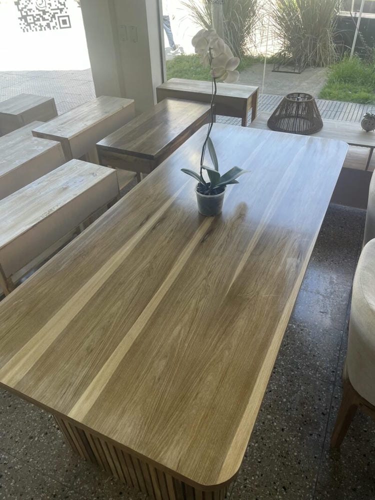 Mesa Enchapada en Petiribi - Base Varillada Doble - Imagen 4
