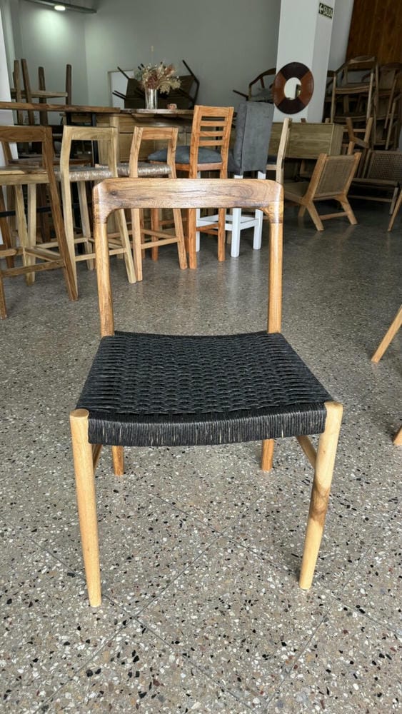 Silla Moller Petiribi Tejida Kraf negro - Imagen 4