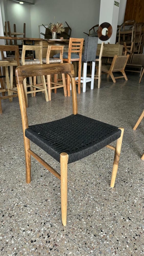 Silla Moller Petiribi Tejida Kraf negro - Imagen 2