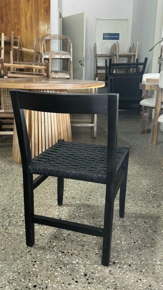 Silla Cuadrada Tejida Petiribi Full Black - Imagen 5