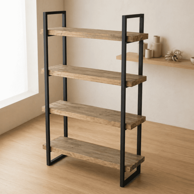 Estante de Álamo Con Estructura De Hierro