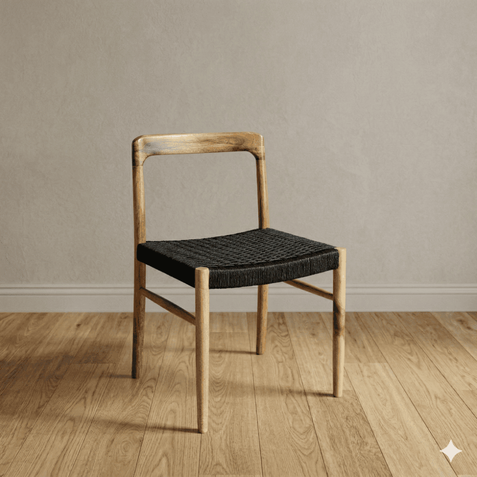 Silla Moller Petiribi Tejida Kraf negro