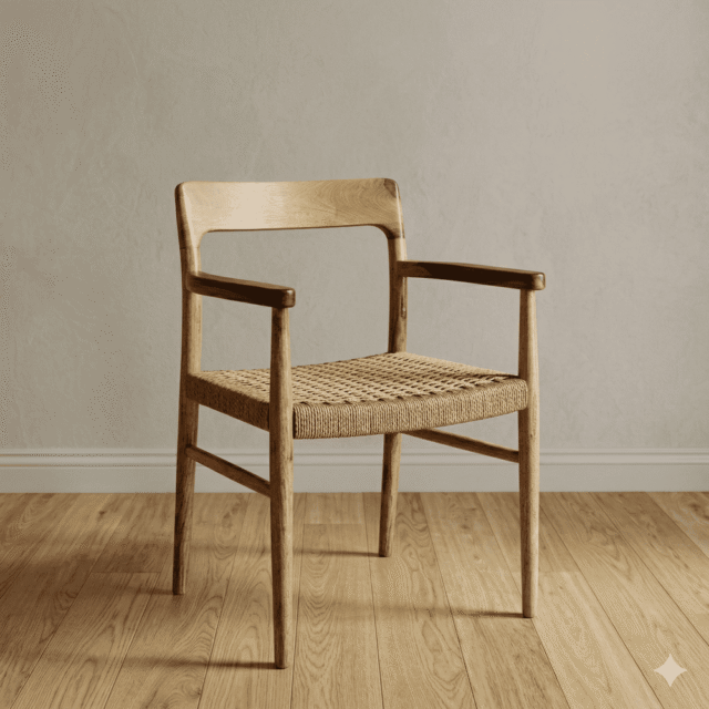 Silla Moller Petiribi Tejida c/apoyabrazos