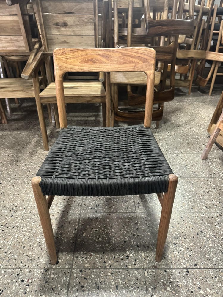 Silla Moller Tejida Kraft Negro Paraíso - Imagen 2