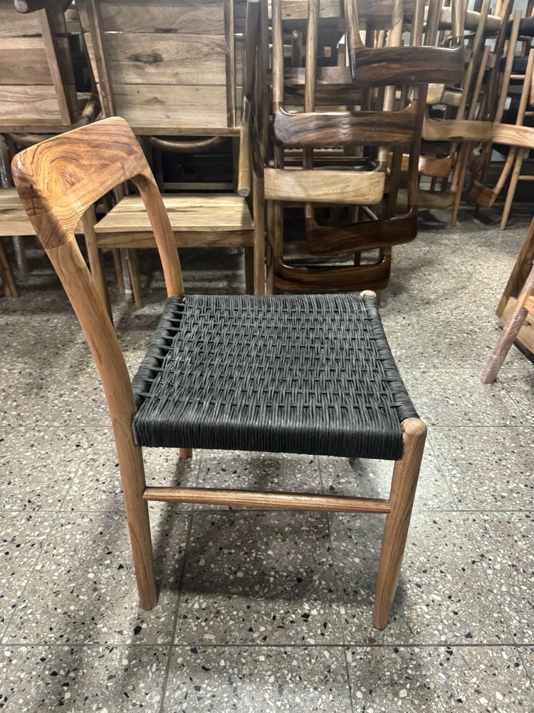 Silla Moller Tejida Kraft Negro Paraíso - Imagen 6